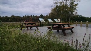 Interpretive area with picnic tables